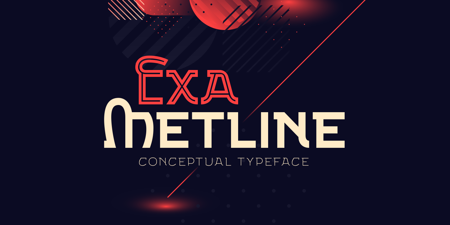 Пример шрифта Exa Metline #1